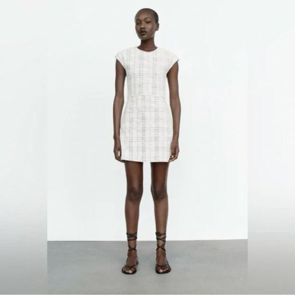 ZARA TEXTURED JACQUARD DRESS - Picture 2 of 6